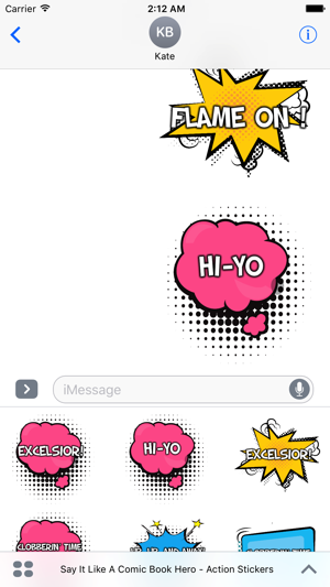 Say It Like A Comic Book Hero - Action Stickers(圖1)-速報App