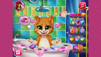 给猫咪洗澡-照顾小猫咪的照顾宝宝游戏 screenshot 2