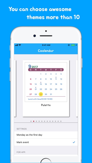 Coolendar - 다양한 테마의 쿨한 위젯 캘린더 screenshot 3