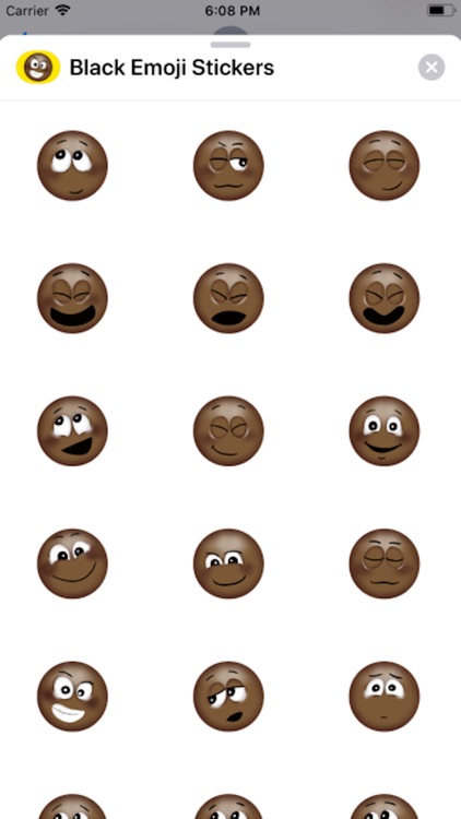 Black Emoji Stickers !!