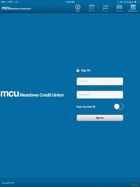 Meadows Credit Union for iPad