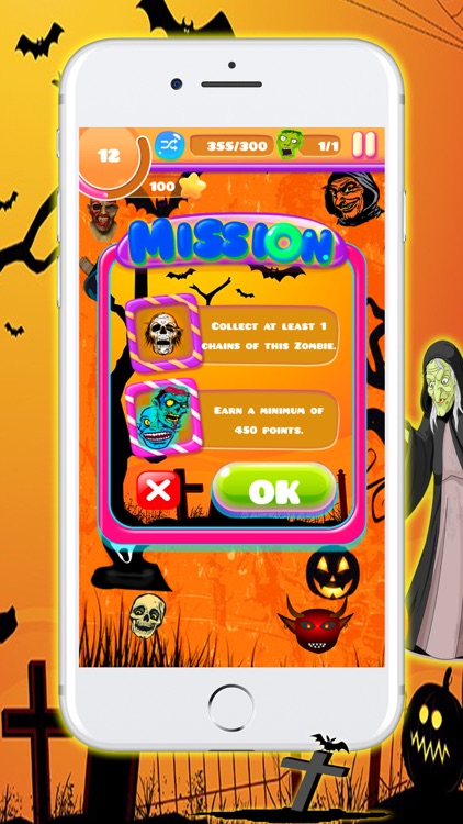 Zombie Match 4 Halloween Game