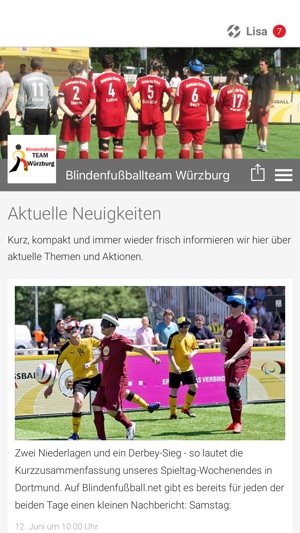 Blindenfußballteam Würzburg