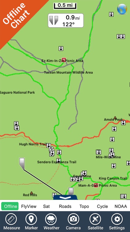 Saguaro National Park - GPS Map Navigator