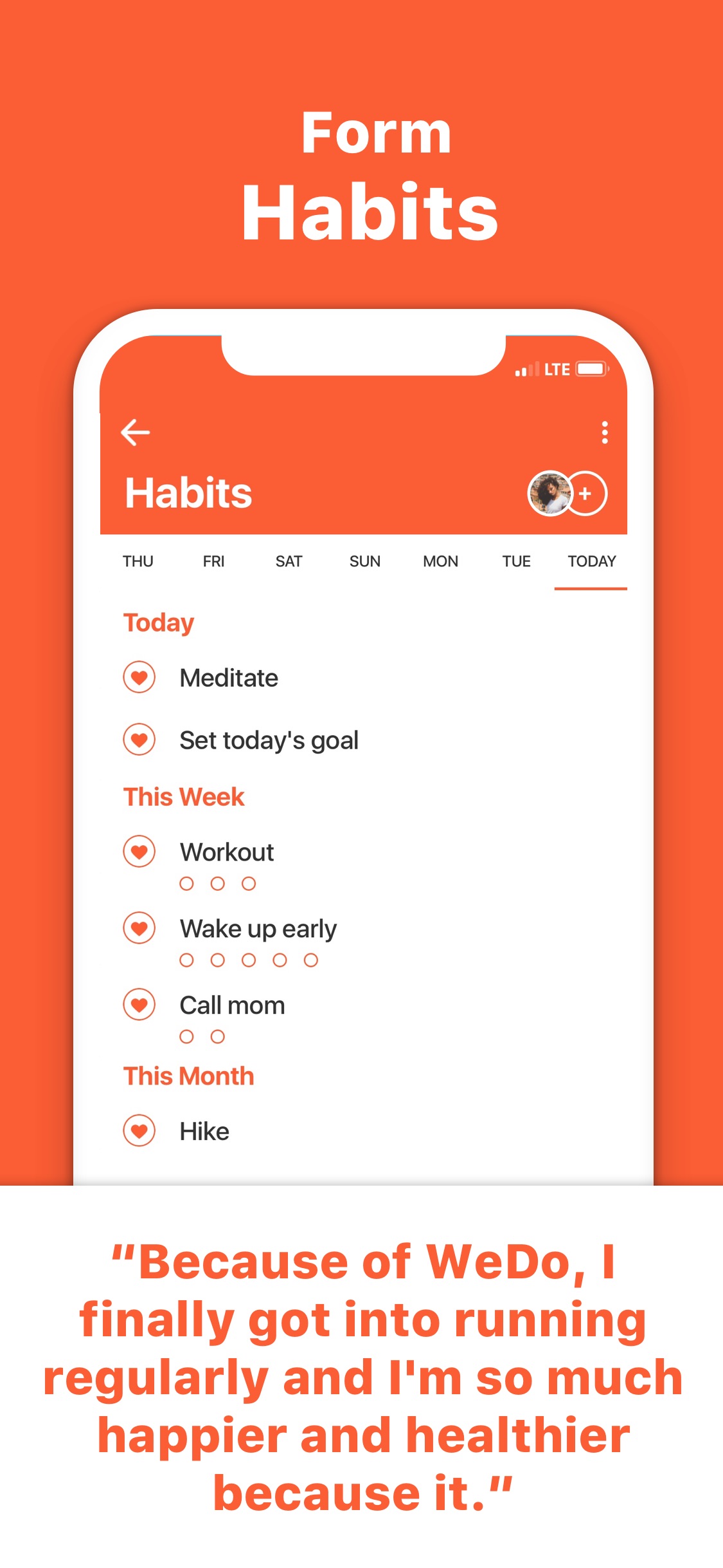 Screenshot do app WeDo: Your second brain.