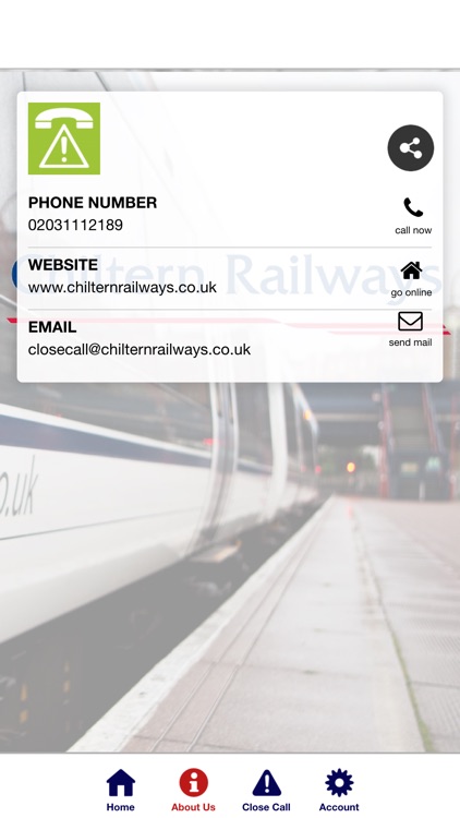 Chiltern Railways Close Call