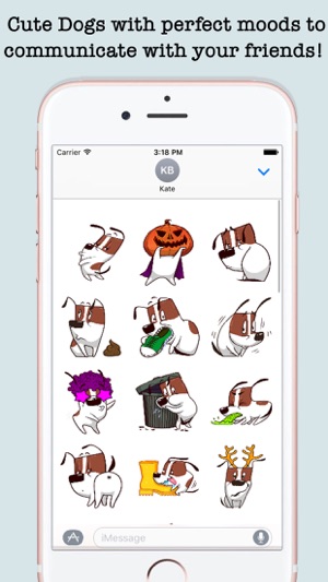 Cute Dog Emojis Stickers For iMessage(圖1)-速報App