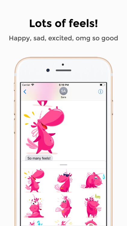 Pinky Unicorn Stickers screenshot-3