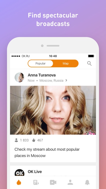 OK Live - video livestreams