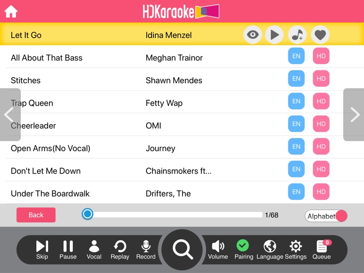 HDKaraoke Control for iPad