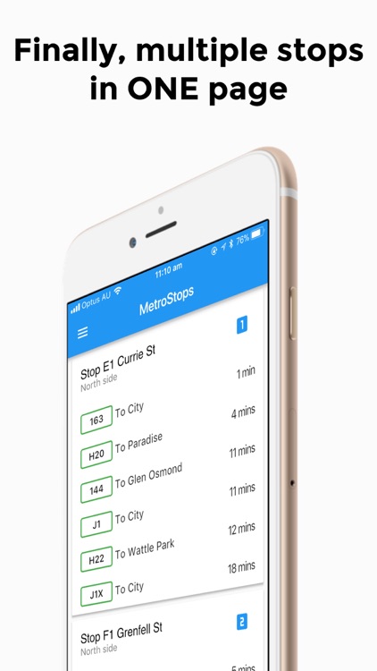 MetroStops - Efficiency up