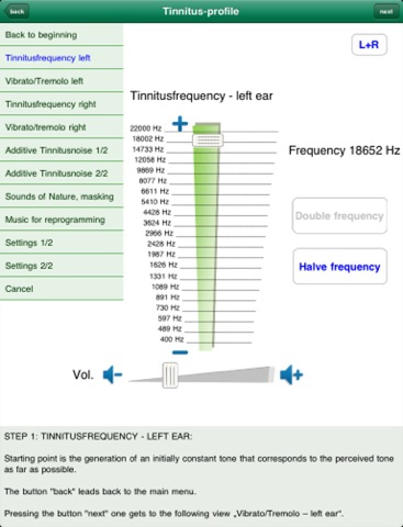 Tinnitus Help for iPad screenshot 2