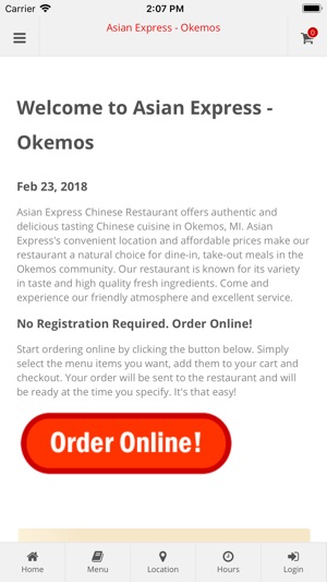 Asian Express Okemos(圖1)-速報App