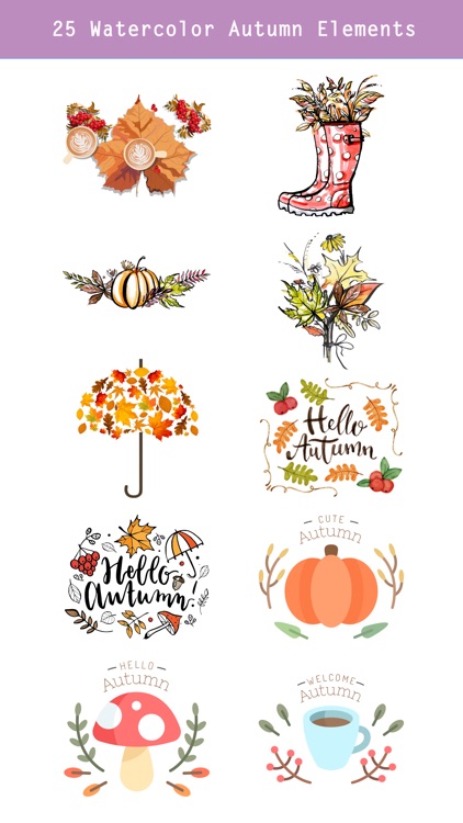 Autumn Love - Animal & Text & Elements Pack screenshot-4
