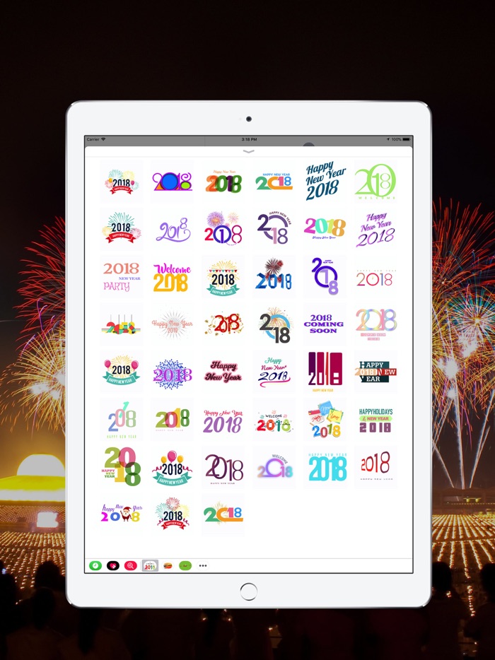 Happy New Year 2018 Stickers