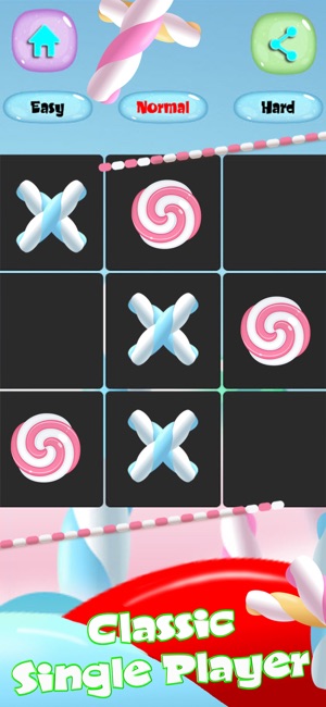 Tic Tac Toe ! Candy 2 Player(圖2)-速報App