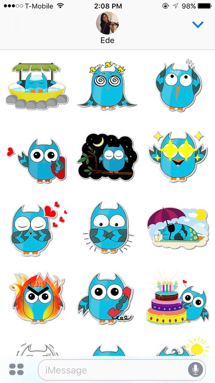 Blue Owl Fukuro Stickers