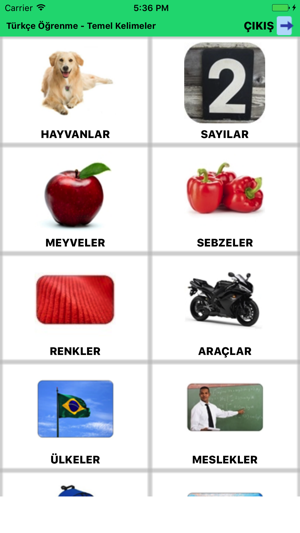 Learning Turkish - Basic Words(圖1)-速報App