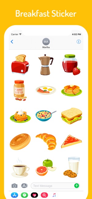 Food n Breakfast Stickers(圖1)-速報App