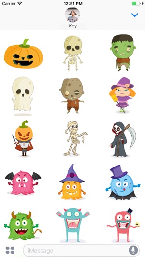 Cute Halloween Monsters Stickerpack(圖2)-速報App