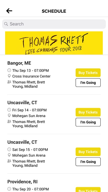 Thomas Rhett's: Home Team App