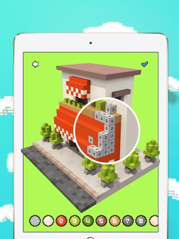 Screenshots of Voxel - 3D Color by Number for iPad