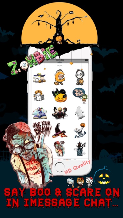 Spooky Halloween Cartoon Emoji screenshot 2