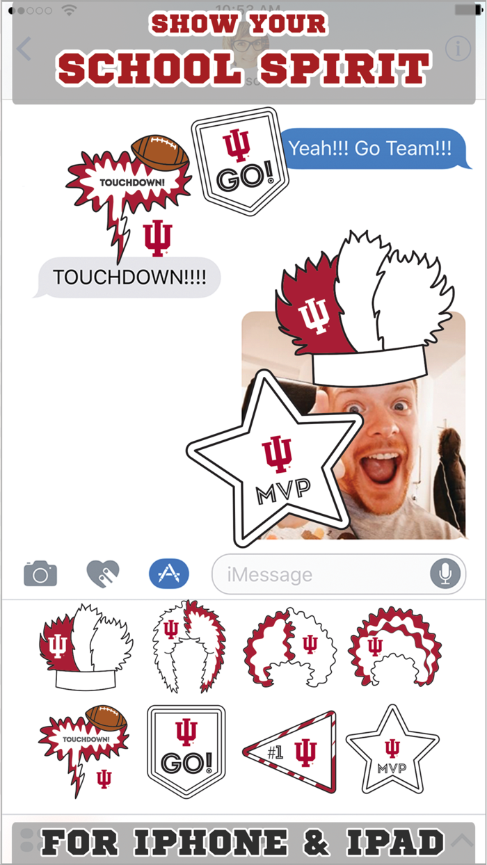 Indiana Hoosiers Stickers for iMessage