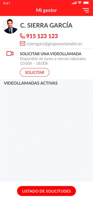 Banco Santander Videollamada