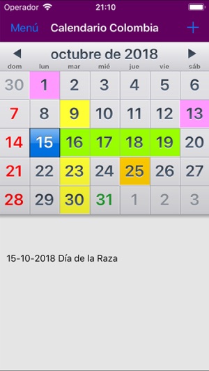 Calendario 2019 Colombia NoAds(圖1)-速報App