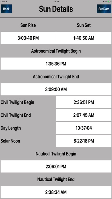 Sun & moon Day to Day Timings screenshot 3