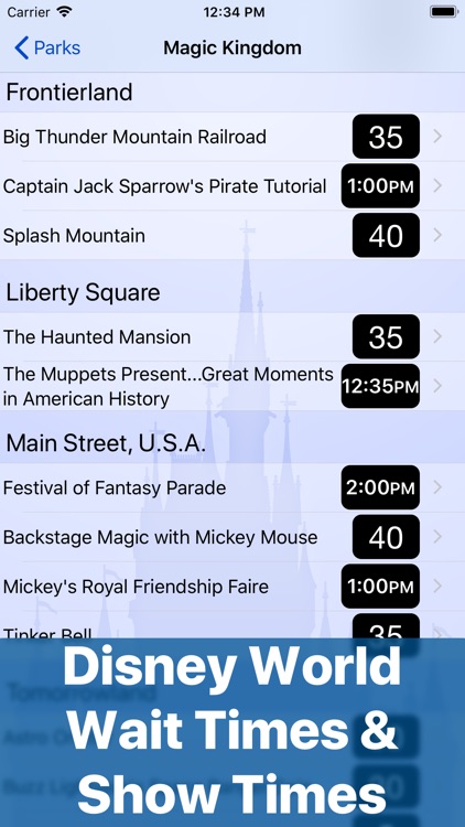 Wait Times at Disney World