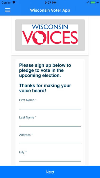 Wisconsin Voter App