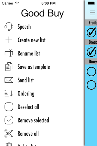 Good Buy - the shopping list - náhled