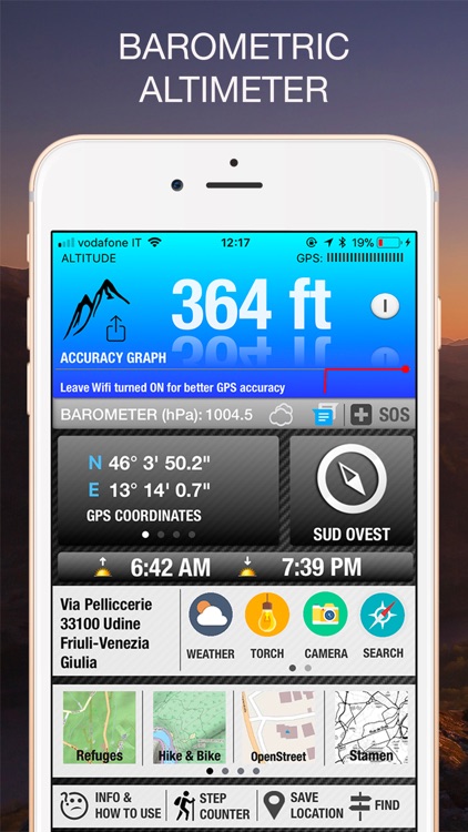 Altimeter GPS with barometer