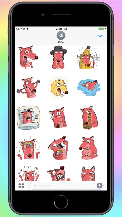 Crazy Red Fox Stickers