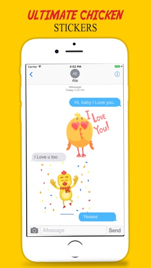 Cartoon Yellow Chicken Stickers(圖4)-速報App