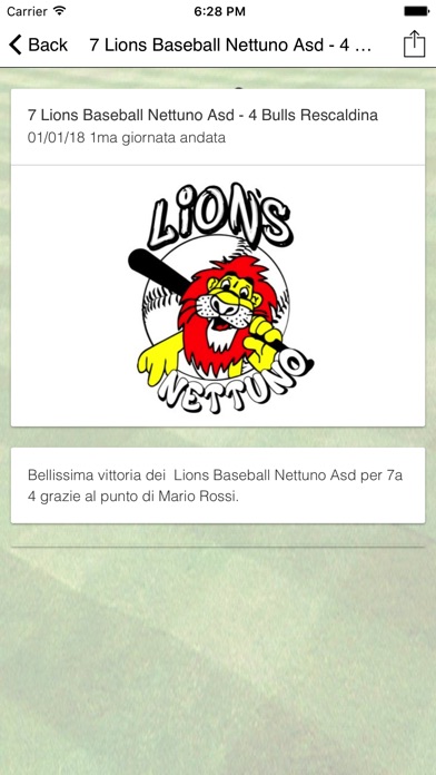 Lions Baseball Nettuno screenshot 2