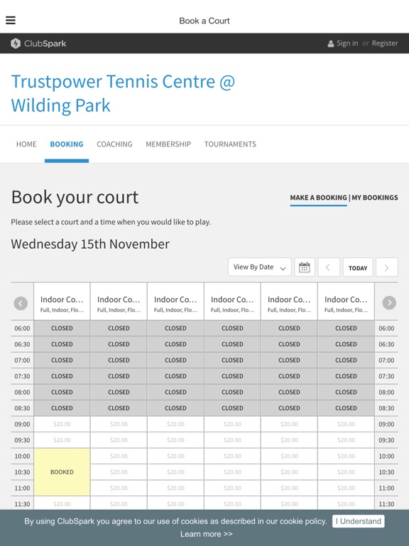 iPad Image of Tennis Canterbury