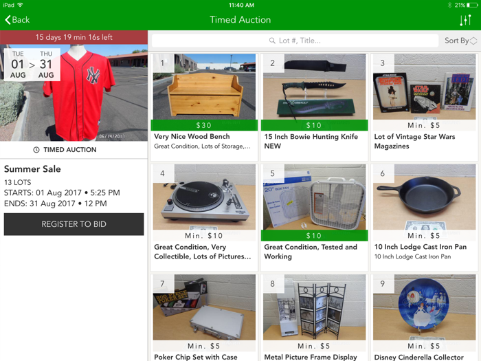 Phoenix Online Auction