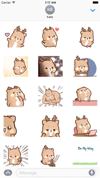 Animated Cute Reindeer Sticker