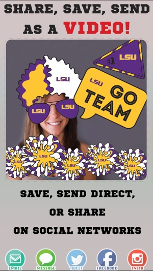 LSU Tigers Animated Selfie Stickers(圖3)-速報App