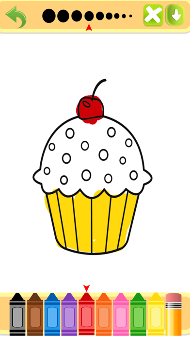 Cute Tasty Cupcakes Coloring Book Full Screenshot 4