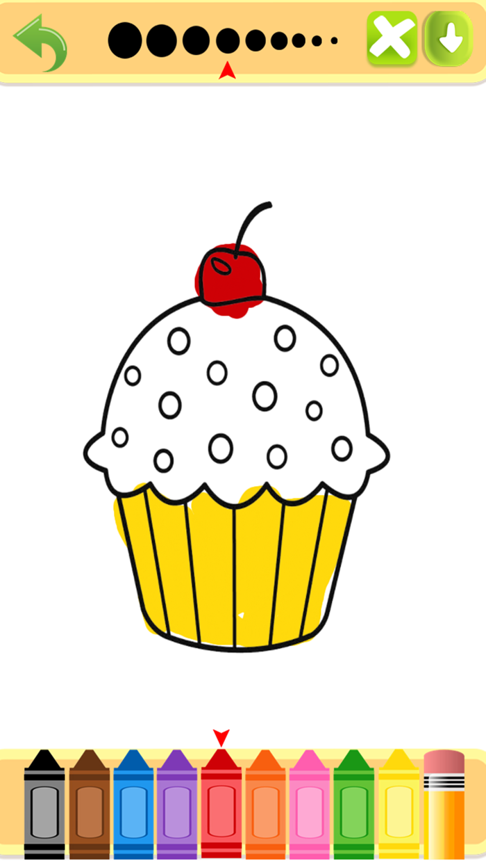 Cute Tasty Cupcakes Coloring Book Full