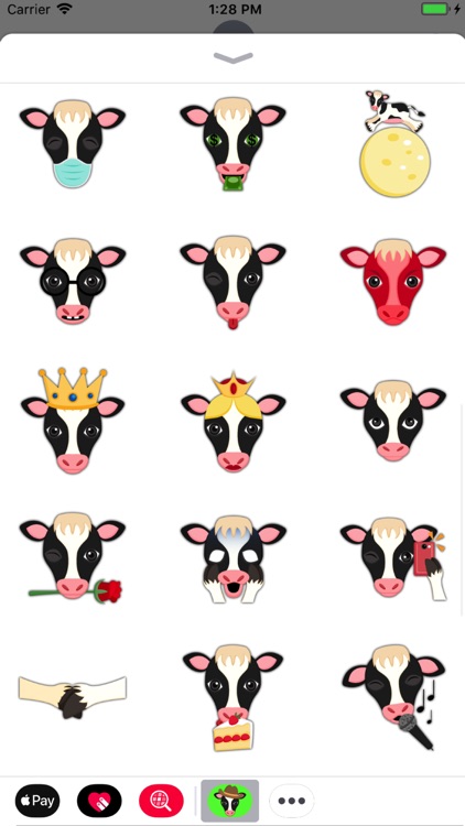 Black White Cow Emoji