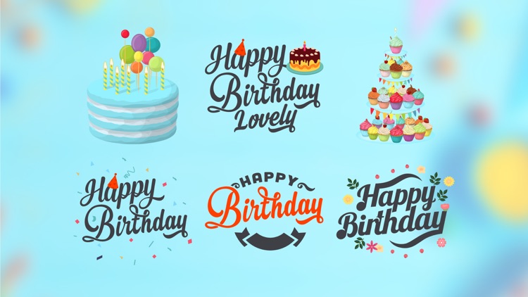 Birthday Sticker for iMessage screenshot-3