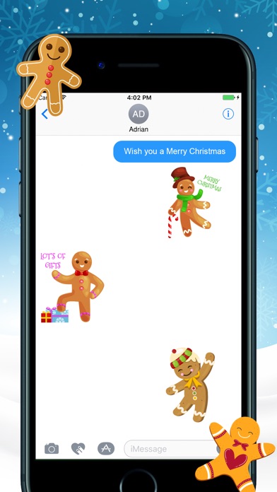Gingerbread Christmas Stickers screenshot 2