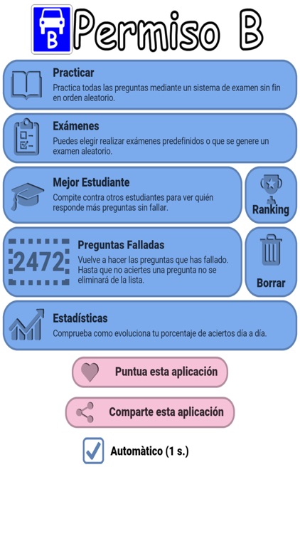 Examen teórico coche carnet B