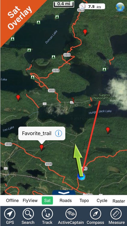 Superior National Forest gps and outdoor map