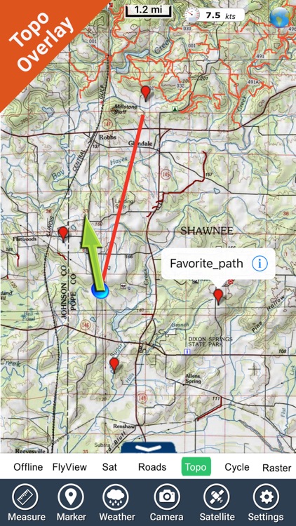 Shawnee National Forest gps and outdoor map